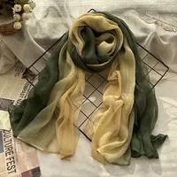 Women's Elegant Sweet Color Block  Silk Silk Scarf sku image 26