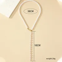 Lady Pearl Alloy Beaded Tassel Plating Women's Pendant Necklace main image 1