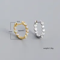 New S925 Silver Geometric Zircon Diamond Earrings Wholesale main image 2