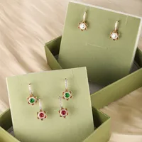 1 Pair Cute Xuping Pastoral Sunflower Plating Inlay Copper Alloy Artificial Gemstones 18k Gold Plated Drop Earrings main image 1