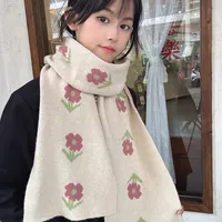 Women's Cute Sweet Flower Acrylic Scarf sku image 1