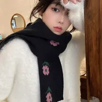 Women's Cute Sweet Flower Acrylic Scarf main image 3