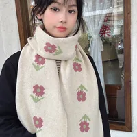Women's Cute Sweet Flower Acrylic Scarf main image 5