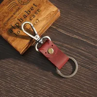 Retro Classic Style Solid Color Leather Women's Bag Pendant Keychain main image 3