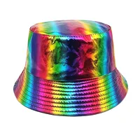 Women's Hip-hop Retro Colorful Wide Eaves Bucket Hat sku image 6