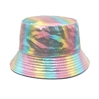 Women's Hip-hop Retro Colorful Wide Eaves Bucket Hat sku image 1