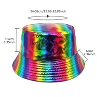 Women's Hip-hop Retro Colorful Wide Eaves Bucket Hat main image 3