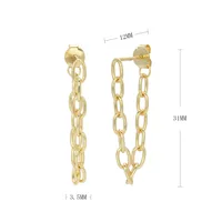 1 Pair 925 Sterling Silver Solid Color Drop Earrings sku image 2