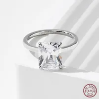 925 Sterling Silver Zircon Square Heart Shape Rings main image 10