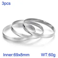 Simple Style Classic Style Solid Color 304 Stainless Steel Bangle In Bulk sku image 14