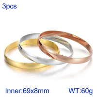 Simple Style Classic Style Solid Color 304 Stainless Steel Bangle In Bulk sku image 18
