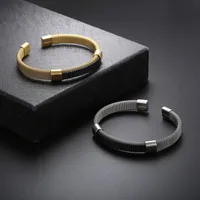 Hip-hop Retro Geometric Titanium Steel Plating Men's Bangle main image 1