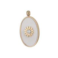 1 Piece Stainless Steel Artificial Pearls Shell 18K Gold Plated Oval main image 2