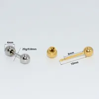 Classic Style Geometric 316L Stainless Steel  Artificial Gemstones Unisex Earrings Ear Studs main image 1