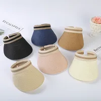 Women's Lady Simple Style Solid Color Big Eaves Straw Hat main image 5