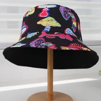 Unisex Streetwear Cartoon Printing Hollow Out Flat Eaves Bucket Hat main image 5