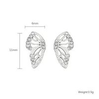 1 Pair Simple Style Classic Style Butterfly Inlay Stainless Steel Titanium Steel Zircon Ear Studs main image 4