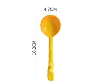 Casual Solid Color Ceramics Spoon 1 Piece sku image 1