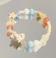 Simple Style Cartoon Character Star Heart Shape Alloy Beaded Plating Women's Bracelets sku image 14