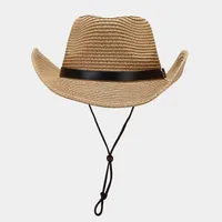 Women's Retro Ethnic Style Solid Color Crimping Straw Hat main image 4