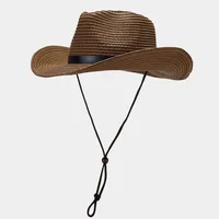 Women's Retro Ethnic Style Solid Color Crimping Straw Hat sku image 4