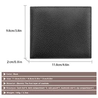 Men's Solid Color Leather Flip Cover Coin Purse main image 4
