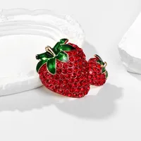 Lady Tree Fruit Heart Shape Alloy Inlay Rhinestones Women's Brooches main image 6