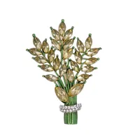 Lady Tree Fruit Heart Shape Alloy Inlay Rhinestones Women's Brooches sku image 1