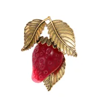 Lady Tree Fruit Heart Shape Alloy Inlay Rhinestones Women's Brooches sku image 6