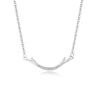 925 Sterling Silver Zircon Cable Chain Plating Inlay Geometric Necklace main image 2