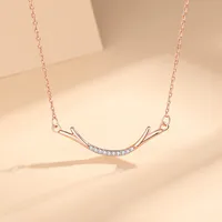 925 Sterling Silver Zircon Cable Chain Plating Inlay Geometric Necklace main image 1