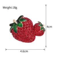 Lady Tree Fruit Heart Shape Alloy Inlay Rhinestones Women's Brooches main image 9