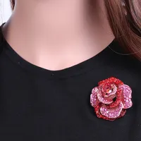 Lady Flower Alloy Inlay Rhinestones Unisex Brooches main image 2