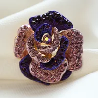 Lady Flower Alloy Inlay Rhinestones Unisex Brooches main image 3