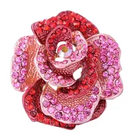 Lady Flower Alloy Inlay Rhinestones Unisex Brooches sku image 2