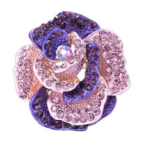 Lady Flower Alloy Inlay Rhinestones Unisex Brooches sku image 1
