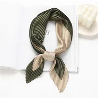 Unisex Streetwear Color Block Satin Printing Silk Scarf sku image 2