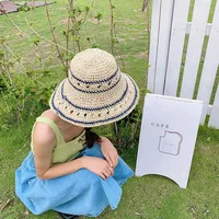 Women's Simple Style Classic Style Solid Color Flat Eaves Straw Hat sku image 2