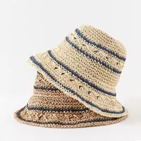 Women's Simple Style Classic Style Solid Color Flat Eaves Straw Hat main image 4