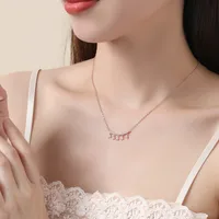 925 Sterling Silver Zircon Cable Chain Polishing Plating Inlay Star Necklace main image 4