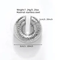 1 Piece Retro Punk Simple Style Solid Color Polishing 304 Stainless Steel Non-Electroplating Ear Cuffs main image 5