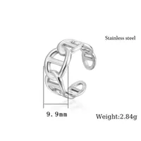 304 Stainless Steel 18K Gold Plated Simple Style Commute Plating Geometric Rings sku image 2