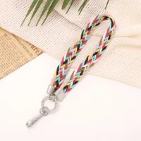 Simple Style Solid Color Cotton Polyester Knitting Bag Pendant Mobile Phone Chain Keychain main image 3