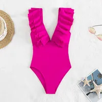 Sexy Solid Color Sling Split Swimwear Wholesale main image 3