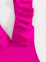 Sexy Solid Color Sling Split Swimwear Wholesale main image 5