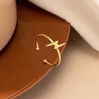 Retro Simple Style Cross Lightning Alloy Plating Gold Plated Women's Rings main image 4