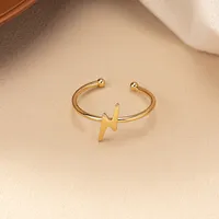 Retro Simple Style Cross Lightning Alloy Plating Gold Plated Women's Rings main image 6