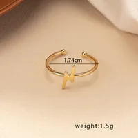 Retro Simple Style Cross Lightning Alloy Plating Gold Plated Women's Rings main image 8