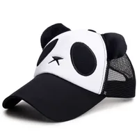 Unisex Cute Panda Hollow Out Curved Eaves Baseball Cap sku image 2