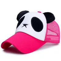 Unisex Cute Panda Hollow Out Curved Eaves Baseball Cap sku image 7